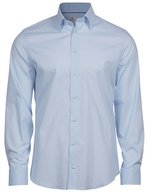 Tee Jays Enganliegendes Herrenhemd mit Stretch-Anteil, Black S, TJ4024 – Bleu clair