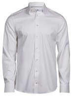 Tee Jays Enganliegendes Herrenhemd mit Stretch-Anteil, Black S, TJ4024 – Blanc