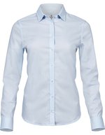 Tee Jays Stretch Langarm-Shirt mit Kellerfalten für Damen, Black XS, TJ4025 – Light Blue