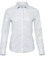 Tee Jays Stretch Langarm-Shirt mit Kellerfalten für Damen, Black XS, TJ4025 – White