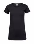 Tee Jays V-Neck T-Shirt Extra Lang für Damen, Black XS, TJ455 – Bild 3
