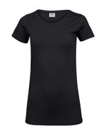 Tee Jays V-Neck T-Shirt Extra Lang für Damen, Black XS, TJ455 – Bild 3