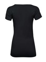 Tee Jays V-Neck T-Shirt Extra Lang für Damen, Black XS, TJ455 – Bild 4