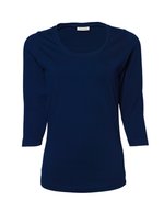 Tee Jays Stretch T-Shirt 3/4 Ärmel für Damen, Black S, TJ460 – Blu navy