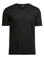 Tee Jays T-Shirt V-Ausschnitt Bio-Baumwolle für Herren, Black S, TJ5004 – Bild 2