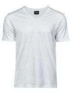 Tee Jays T-Shirt V-Ausschnitt Bio-Baumwolle für Herren, Black S, TJ5004 – White