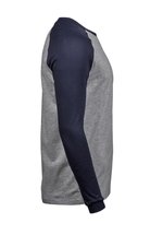 Tee Jays Langarm-Raglan T-Shirt aus Baumwolle, Heather/Black S, TJ5072 – Bild 5