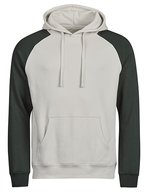 UNLABELED Two-Tone Hooded Sweatshirt – Cement/Dark Green
