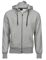 Tee Jays Hooded Jacket mit doppellagiger Kapuze, Black S, TJ5435N – Melange Grigio