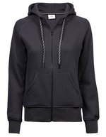 Tee Jays Sweatshirt mit doppellagiger Kapuze für Damen, Black S, TJ5436N – Dark Grey (Solid)