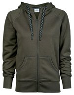 Tee Jays Sweatshirt mit doppellagiger Kapuze für Damen, Black S, TJ5436N – Deep Green