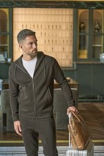 Tee Jays Rippstrick Kapuzenjacke mit Vollreißverschluss, Black S, TJ5508 – Bild 1
