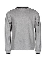 Tee Jays Athletic Crew Neck Sweatshirt Herren, Black XS, TJ5700 – Melange Grigio