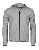 Athletic Hooded Full Zip Sweat – Heather Grey