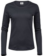 Tee Jays Langarm T-Shirt aus Bio-Baumwolle, Black S, TJ590 – Grigio scuro (Unito)