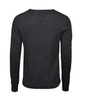 Tee Jays V-Ausschnitt Strickpullover Merino-Polyacryl für Herren, Grey Melange L, TJ6001 – Bild 4