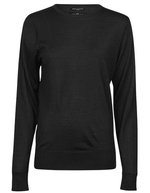 Tee Jays Strickpullover Merino-Polyacryl Schnitt für Damen – Black