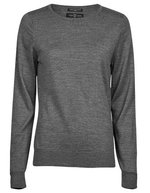 Tee Jays Strickpullover Merino-Polyacryl Schnitt für Damen – Grey Melange