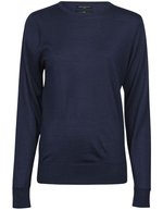 Tee Jays Strickpullover Merino-Polyacryl Schnitt für Damen – Navy