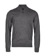 Tee Jays Halbzip-Pullover TJ6010N für Herren – Grey Melange