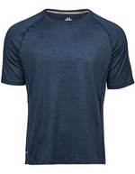 Tee Jays Sportshirt mit reflektierendem Aufdruck, Black S, TJ7020N – Navy Melange