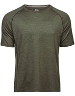 Tee Jays Sportshirt mit reflektierendem Aufdruck, Black S, TJ7020N – Olive Melange