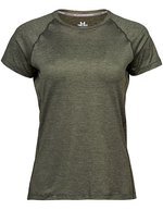Tee Jays Sportliches CoolDry T-Shirt mit Reflektor, Black S, TJ7021 – Oliva Melange