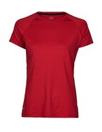 Tee Jays Sportliches CoolDry T-Shirt mit Reflektor, Black S, TJ7021 – Rosso