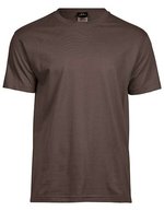 Tee Jays Baumwoll-T-Shirt mit 2-lagigem Kragen, Dark Grey (Solid) L, TJ8000 – Chocolate