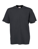 Tee Jays Baumwoll-T-Shirt mit 2-lagigem Kragen, Dark Grey (Solid) L, TJ8000 – Dark Grey (Solid)