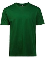 Tee Jays Baumwoll-T-Shirt mit 2-lagigem Kragen, Dark Grey (Solid) L, TJ8000 – Forest Green