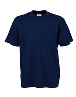 Tee Jays Baumwoll-T-Shirt mit 2-lagigem Kragen, Dark Grey (Solid) L, TJ8000 – Navy