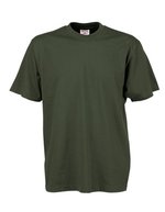 Tee Jays Baumwoll-T-Shirt mit 2-lagigem Kragen, Dark Grey (Solid) L, TJ8000 – Olive