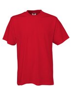 Tee Jays Baumwoll-T-Shirt mit 2-lagigem Kragen, Dark Grey (Solid) L, TJ8000 – Red
