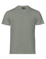 Tee Jays Baumwoll-T-Shirt mit 2-lagigem Kragen, Dark Grey (Solid) L, TJ8000 – Sage