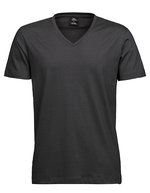 Tee Jays V-Ausschnitt T-Shirt aus Baumwolle, White S, TJ8006 – Grigio scuro (Unito)