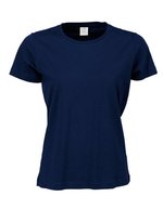 Tee Jays Slim Fit Baumwoll-T-Shirt mit Kragen, Black XXL, TJ8050 – Marine