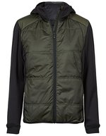 Tee Jays Hybrid-Stretch Kapuzenjacke mit DuPont-Isolierung, Black/Black S, TJ9113 – Vert profond/Noir