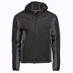 Tee Jays Leichte Softshell-Hoodiejacke mit Kapuze, Black/Dark Grey (Solid) S, TJ9514N – Bild 1