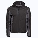 Tee Jays Leichte Softshell-Hoodiejacke mit Kapuze, Black/Dark Grey (Solid) S, TJ9514N – Bild 2