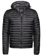 Tee Jays Winddichte Outdoor Crossover Jacke mit Kapuze – Black/Black Melange