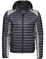 Tee Jays Winddichte Outdoor Crossover Jacke mit Kapuze – Space Grey/Grey Melange
