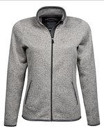 Taillierte Outdoor-Veste polaire avec poches – Gris Melange