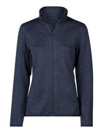 Taillierte Outdoor-Veste polaire avec poches – Marine Melange