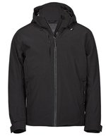 Tee Jays Winterjacke mit 4-Wege-Stretch und Kapuze, Asphalt S, TJ9680 – Black