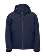 Tee Jays Winterjacke mit 4-Wege-Stretch und Kapuze, Asphalt S, TJ9680 – Deep Navy