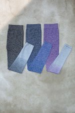 Tombo Nahtlose High-Stretch-Leggings mit Farbverlauf, Dark Grey - Light Grey Marl L/XL, TL300 – Bild 7