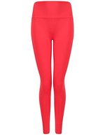 Tombo Hoch geschnittene Leggings mit Handytasche – Hot Coral