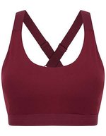 Tombo Sport-BH mit mittlerem Halt und Trägern – Deep Burgundy