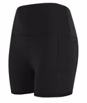Tombo High-Cut Yoga Shorts with Side Pocket, Black L/XL, TL372 – image 5